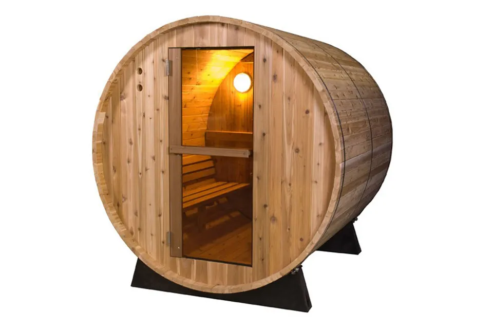 Barrel Sauna Fonteyn Rustic 8 Ft. Buitensauna Red Cedar Extra Groot